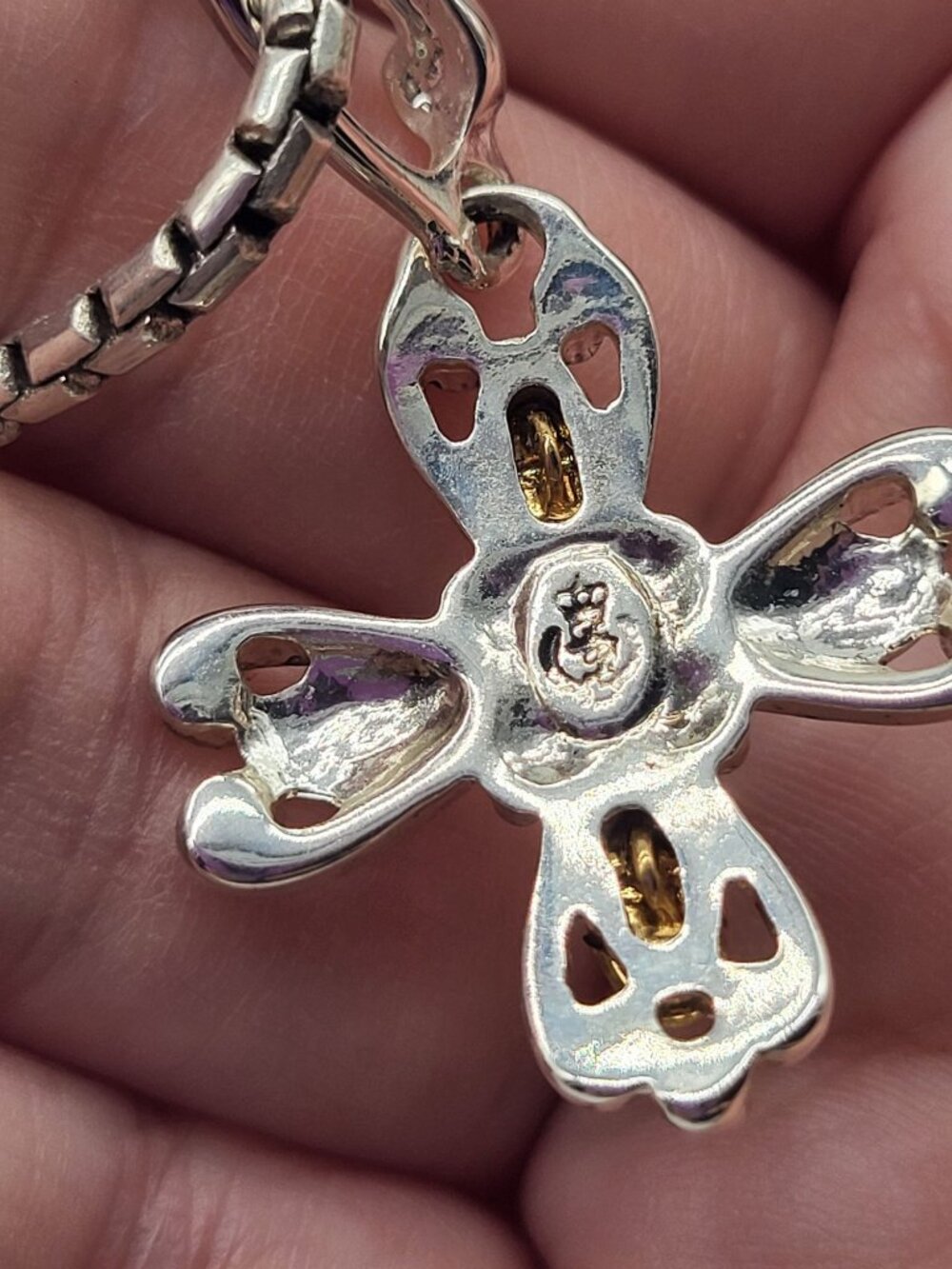 Premier Designs Deborah Silver Gold Tone Cross Pendant Necklace Religious - Picture 7 of 7